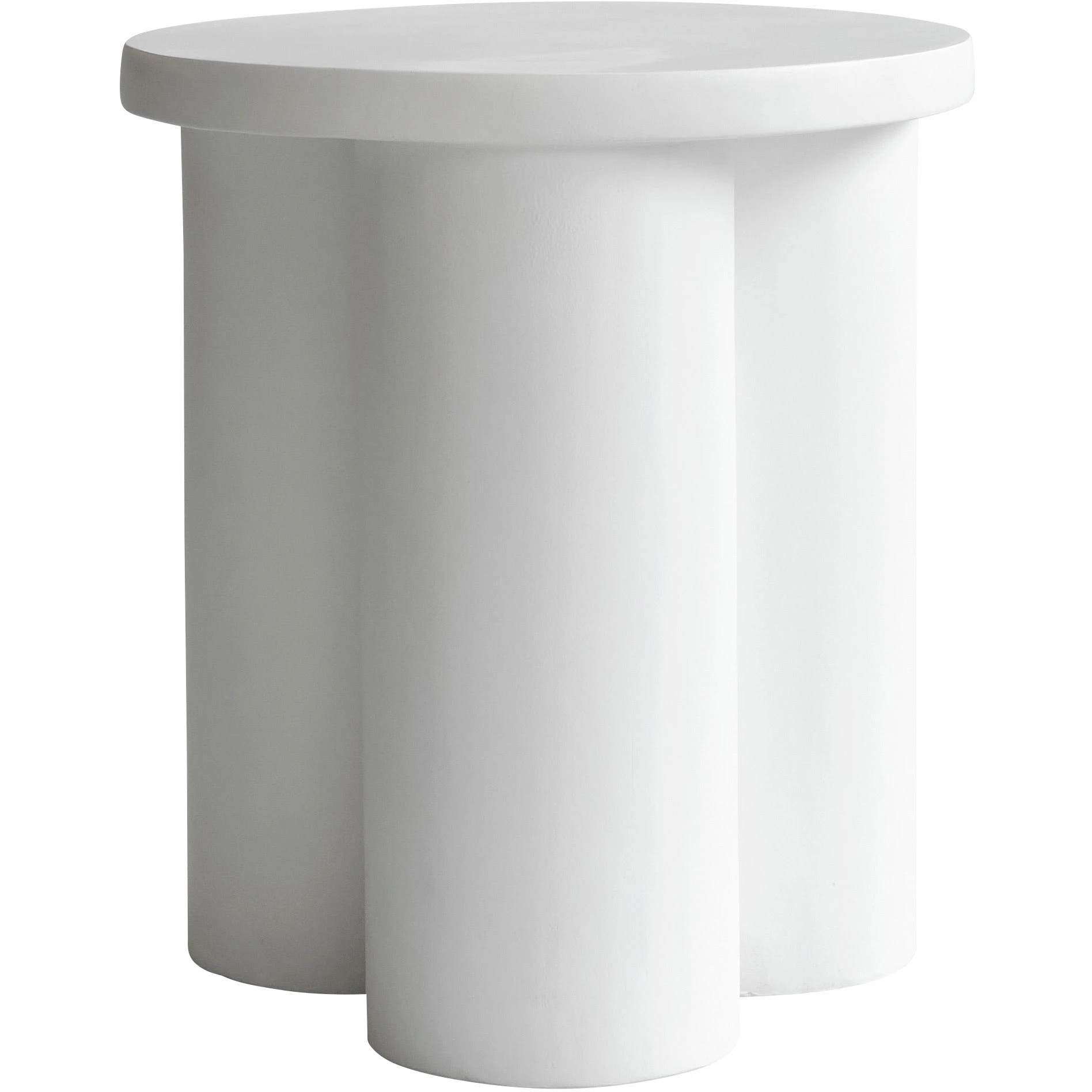 101 Copenhagen Big Foot Bord H&ouml;g 45x45 Cm - Sidobord & Avlastningsbord Fiberbetong Benvit