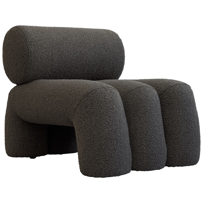 Foku Loungefåtölj Bouclé, Deep Taupe