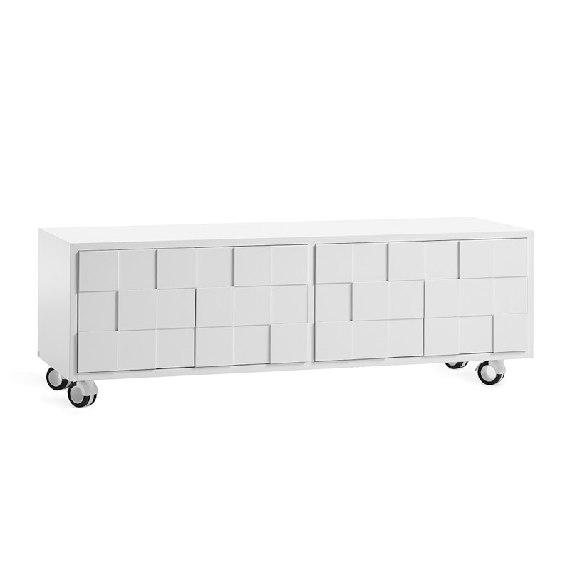 Collect 2010 Mediabänk Med Hjul, Vit