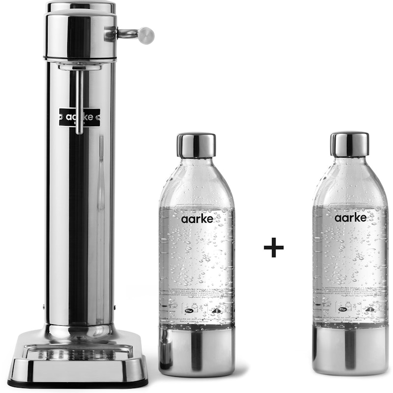 Carbonator III Kolsyremaskin + 2 PET-flaskor, Polished Steel