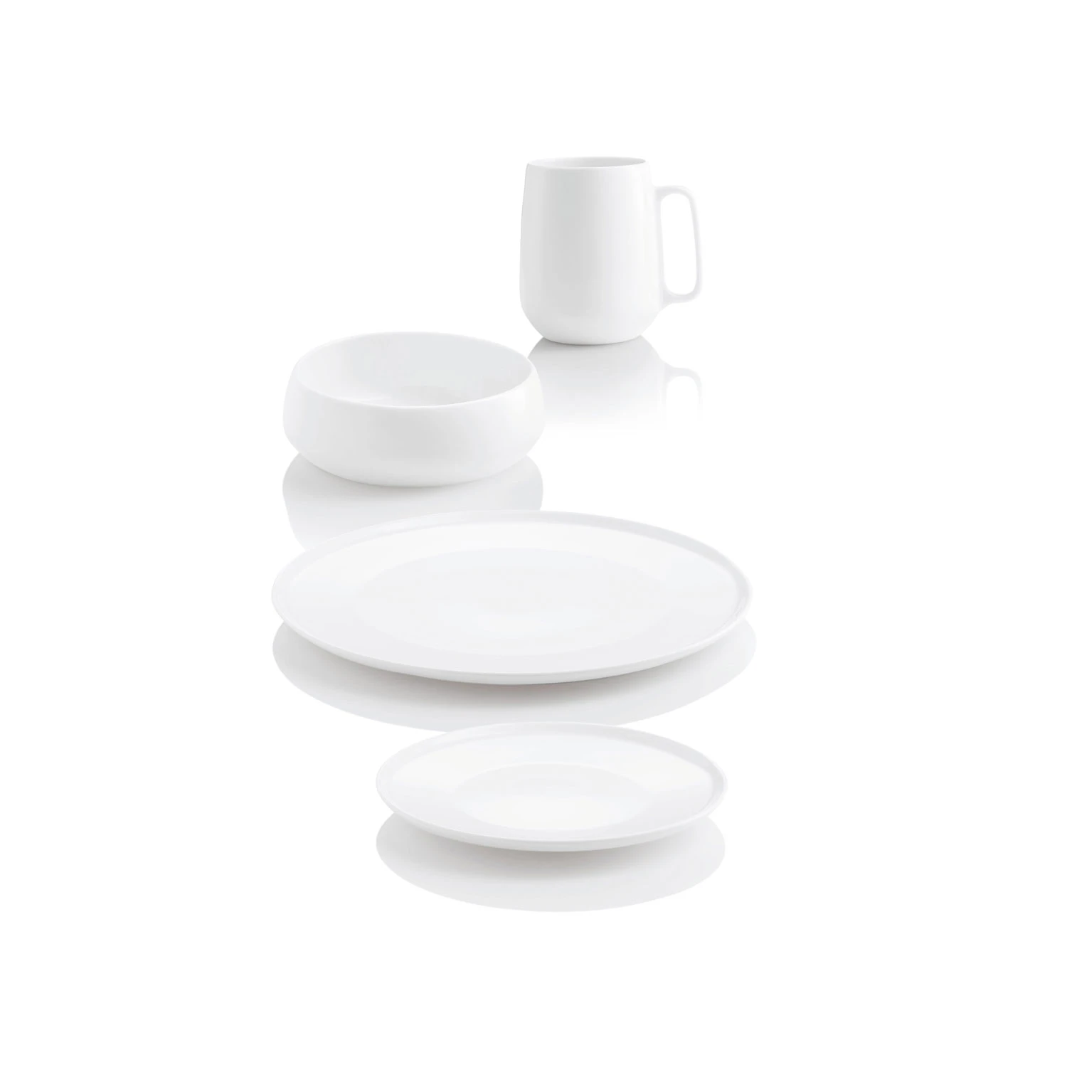 Aida Enso Set 16 Delar - Serviser & Startset Porslin Vit
