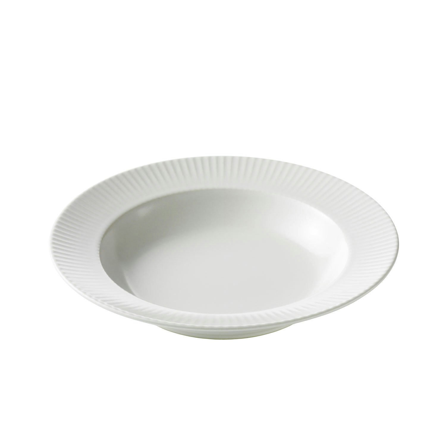 aida groovy djup tallrik 23 cm - stengods vit