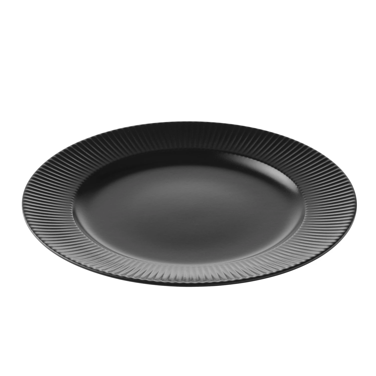 aida groovy middagstallrik 27 cm - stengods svart