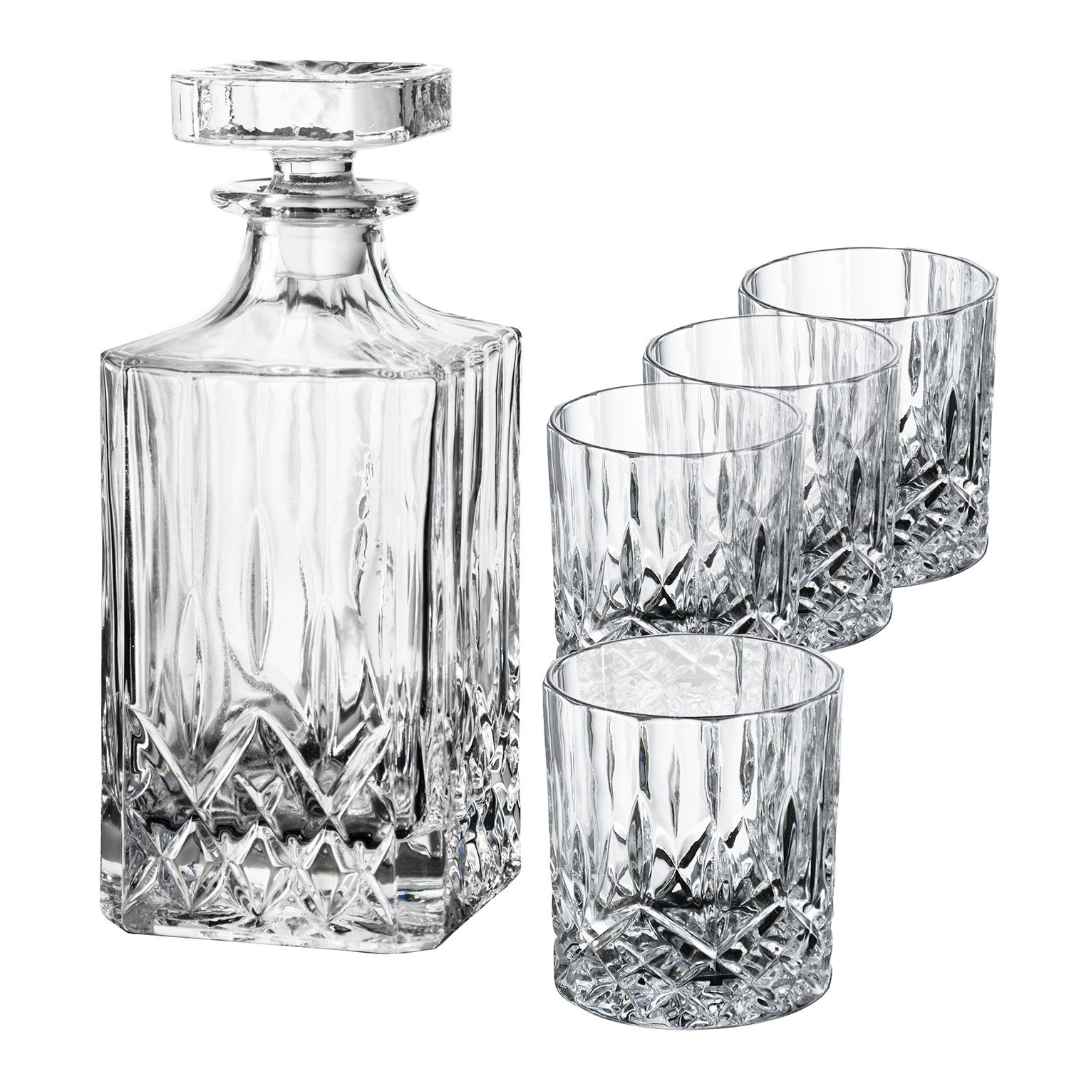 Aida Harvey Karaffset 1 Karaff Och 4 - Whiskeyglas & Cognacglas Glas Klar