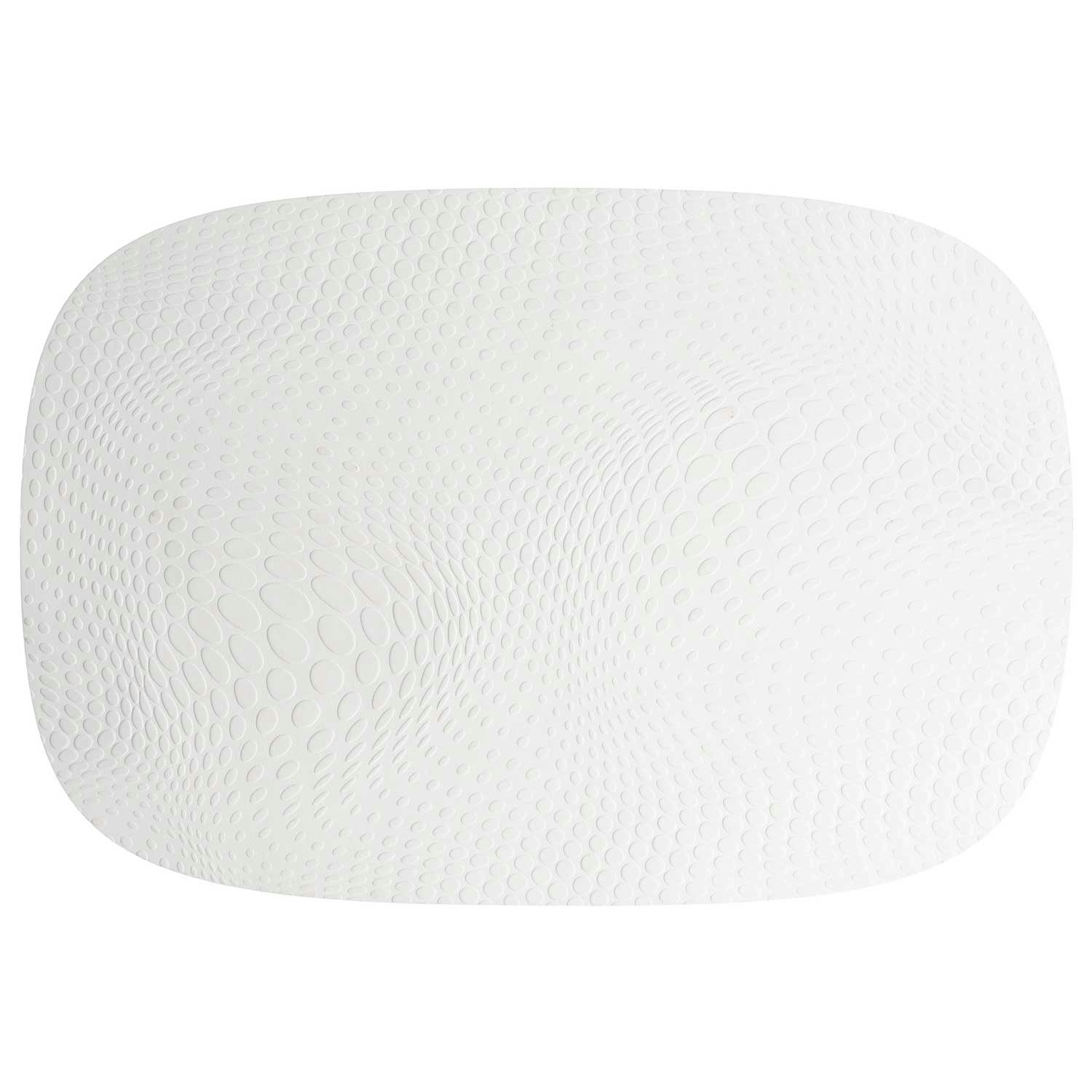 Aida Karim Rashid Bordstablett 30,6x45 Cm Mozarella - Bordstabletter & Glasunderl&auml;gg &Aring;tervunnet L&auml;der Vit