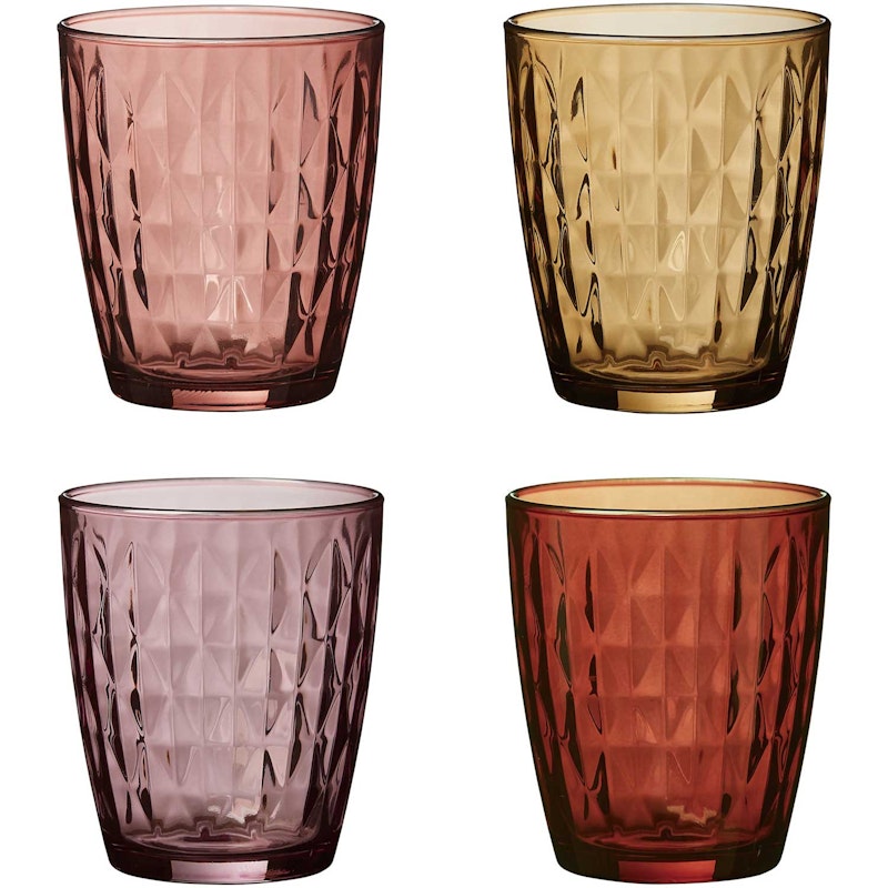 Mosaik Dricksglas 4-pack 34 cl, Röd