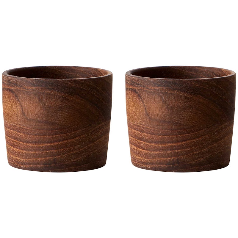 Raw Äggkopp 2-Pack, Teak