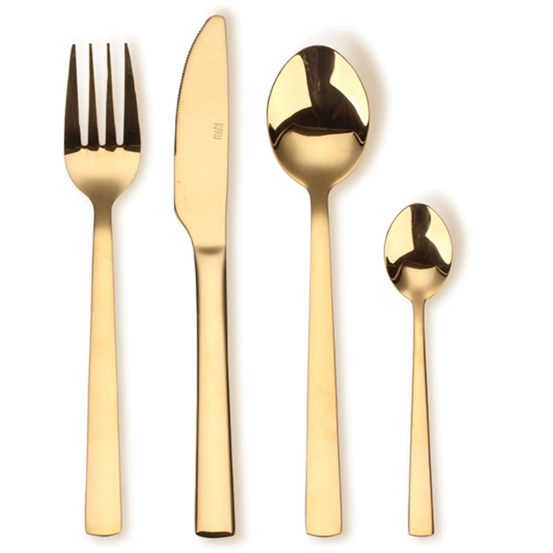Raw Bestickset 16 Delar, Guld
