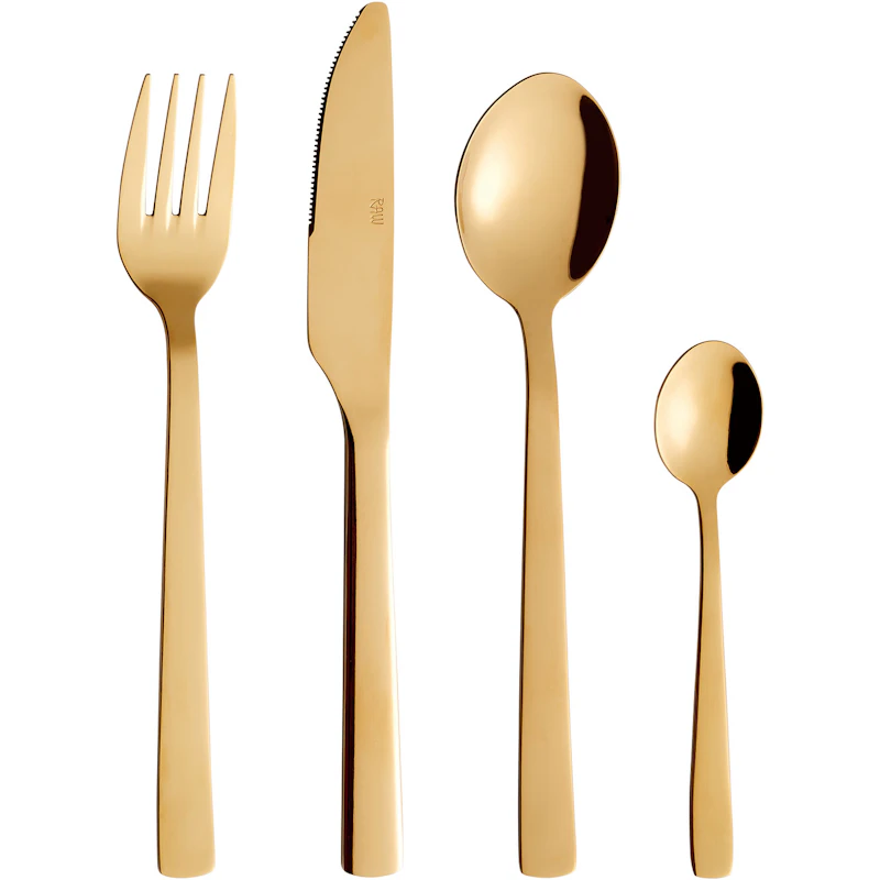 Raw Bestickset 24-pack, Guld