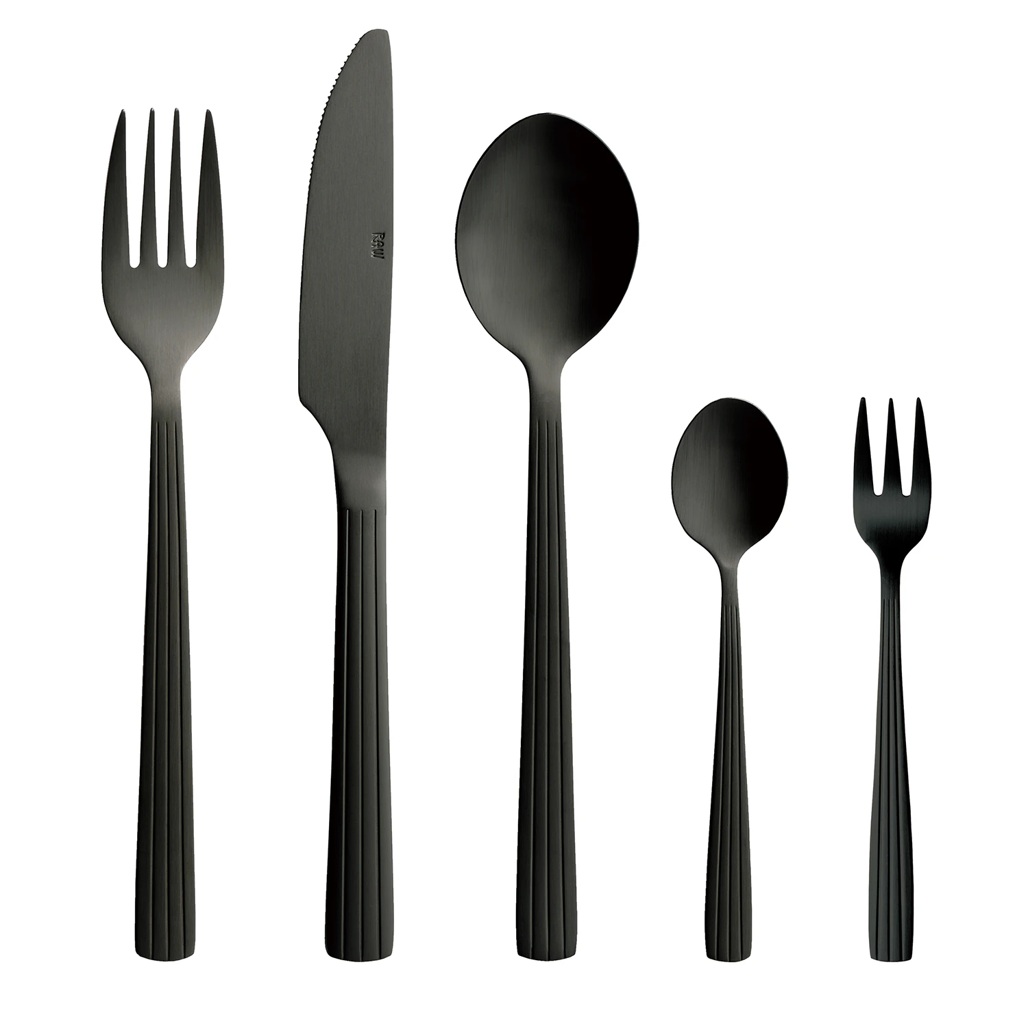 Aida Raw Bestickset 60 Delar - Bestickset Aluminium Mattsvart