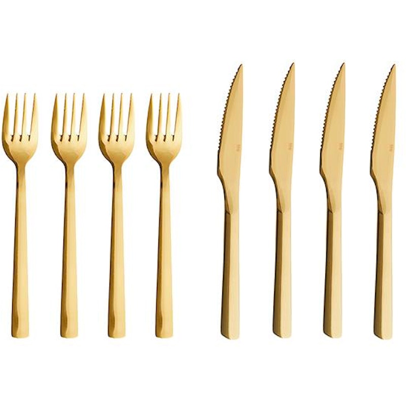 Raw Bestickset 8 Delar, Guld