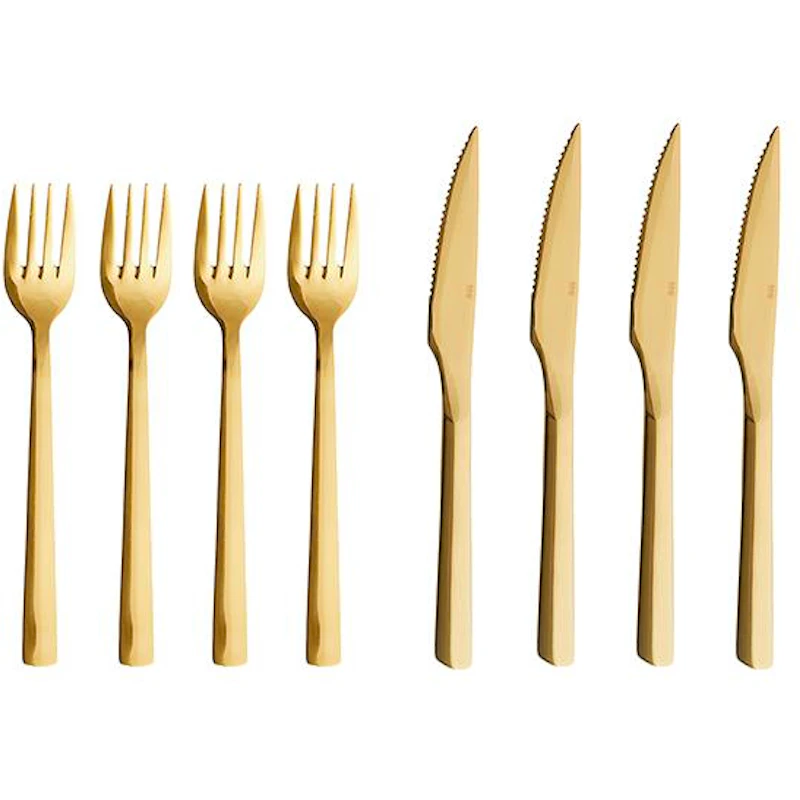 Raw Bestickset 8 Delar, Guld