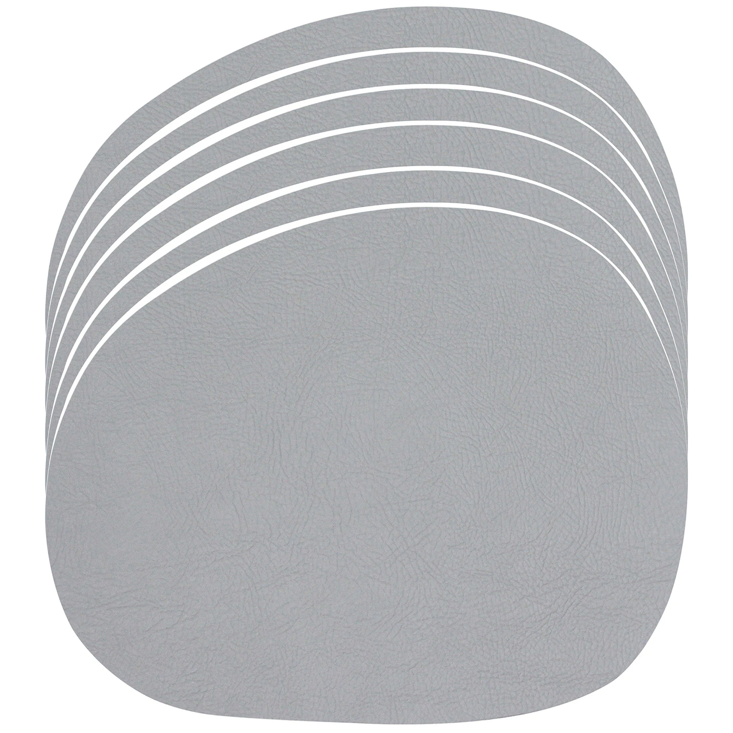 Aida Raw Buffalo Bordstablett 6-pack - Bordstabletter & Glasunderl&auml;gg &Aring;tervunnet L&auml;der Ljusgr&aring;