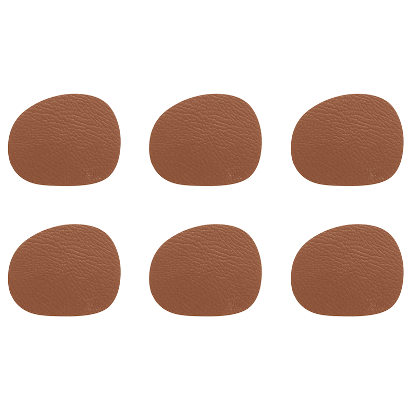 Raw Glasunderlägg 6-pack, Cinnamon Brown