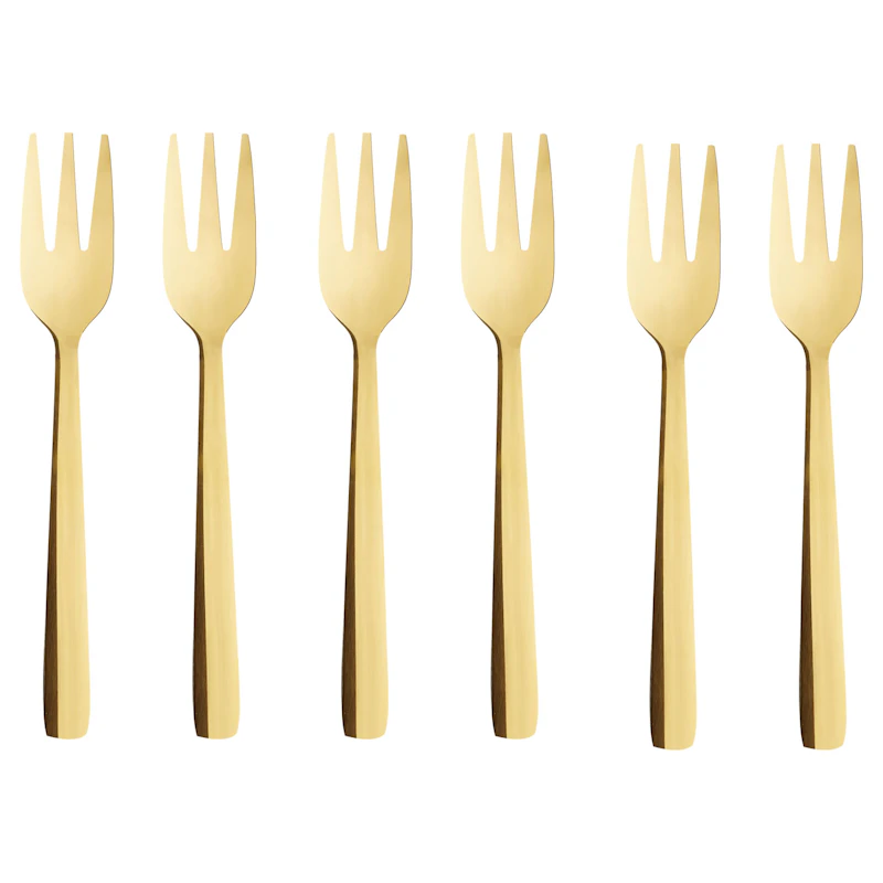 Raw Dessertgafflar 6-pack, Guld