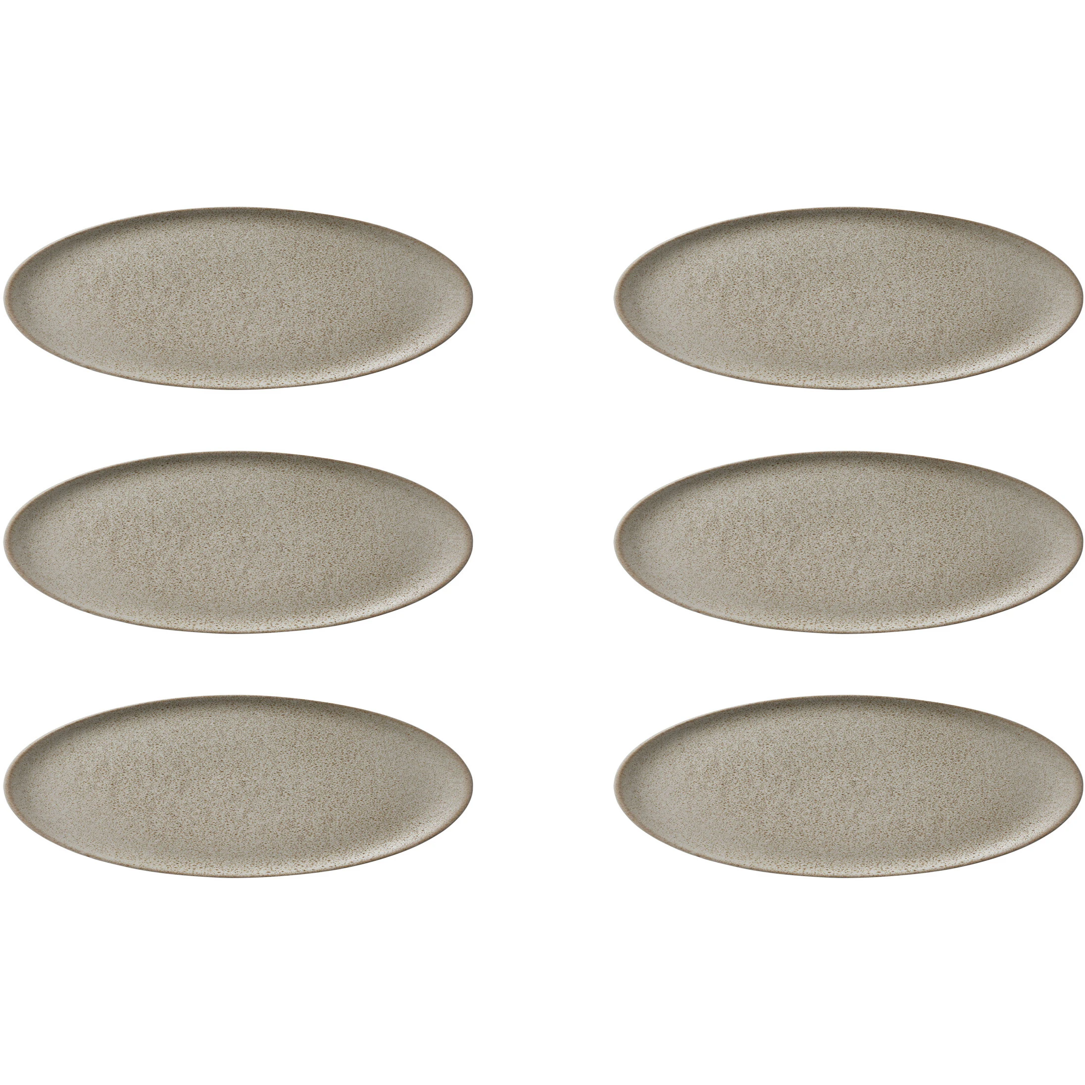 Aida Raw Desserttallrik 20 Cm 6-pack - Assietter Stengods Sandy Beige