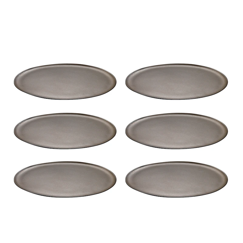 Raw Middagstallrik 28 cm 6-pack, Metallic Brown