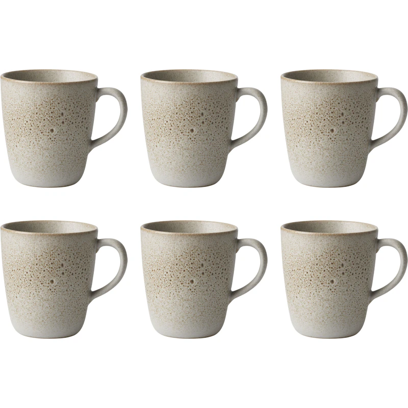 RAW Mugg Med Handtag 35 cl 6-pack, Sandy Beige
