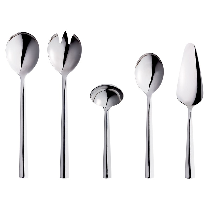 Raw Serveringsbestick 5 Delar, Silver