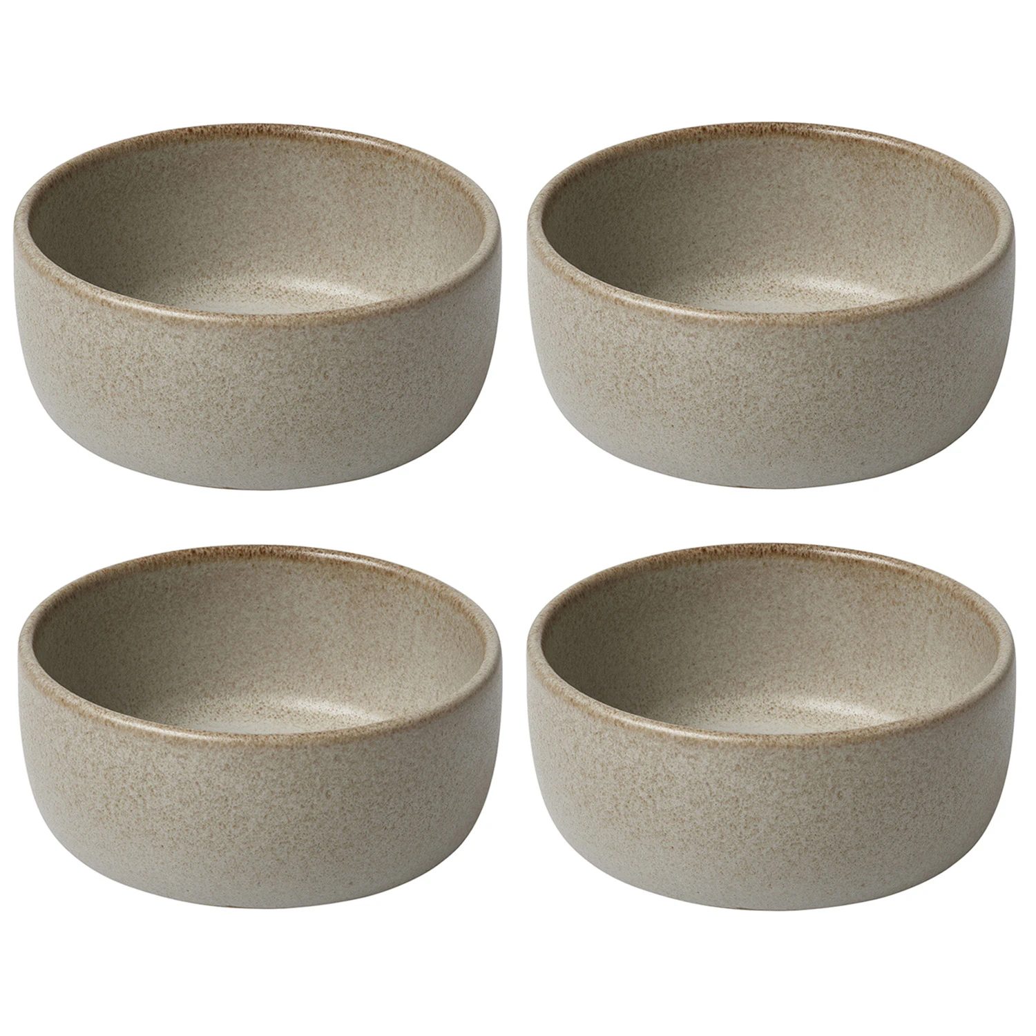Aida Raw Sk&aring;l 13 Cm 4-pack - Serveringssk&aring;lar Stengods Sandy Beige