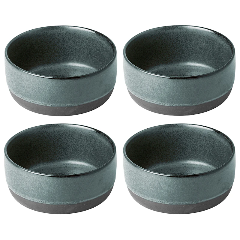 Raw Skål 13 cm 4-pack, Northern Green