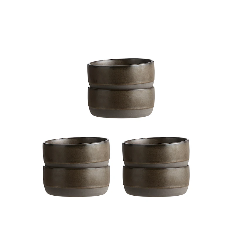 Raw Skål 13,5 cm 6-pack, Metallic Brown