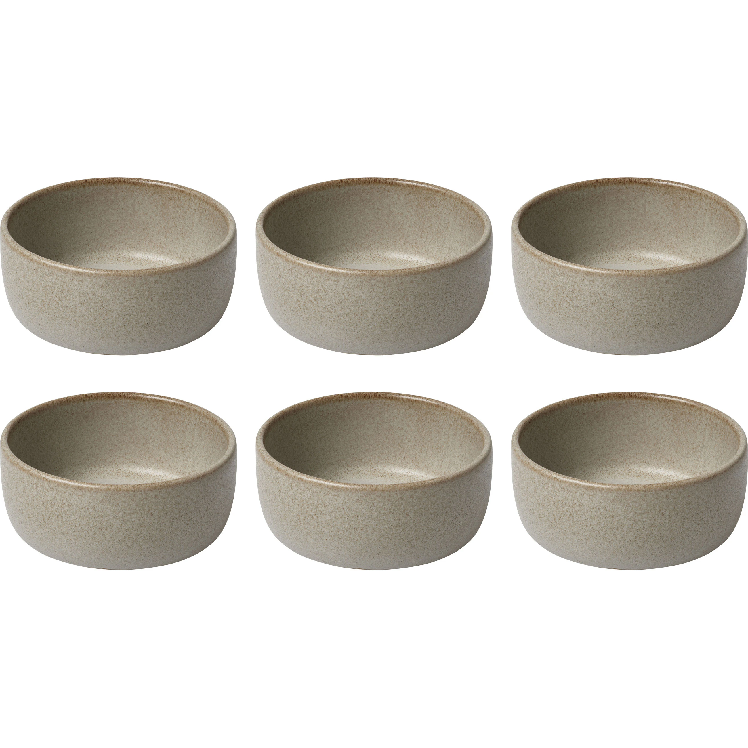 Aida Raw Sk&aring;l 13,5 Cm 6-pack - Frukostsk&aring;lar Stengods Sandy Beige