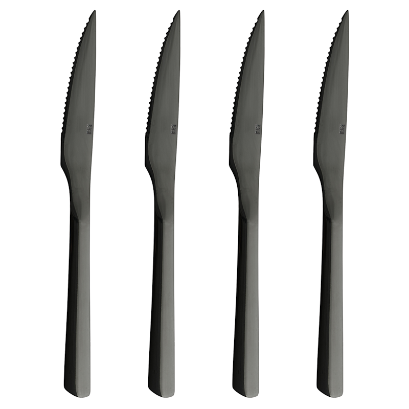 Raw Stekkniv 4-pack, Svart