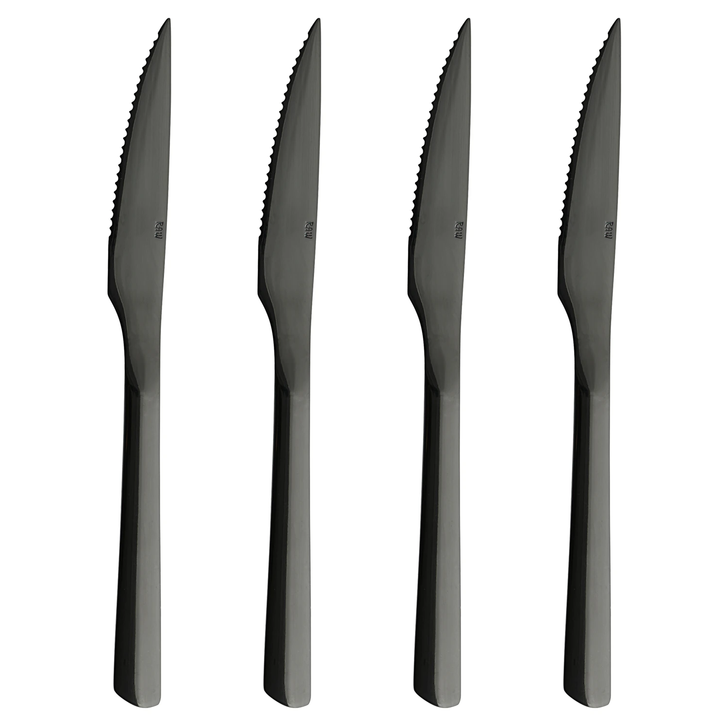 aida raw stekkniv 4-pack - rostfritt stål svart