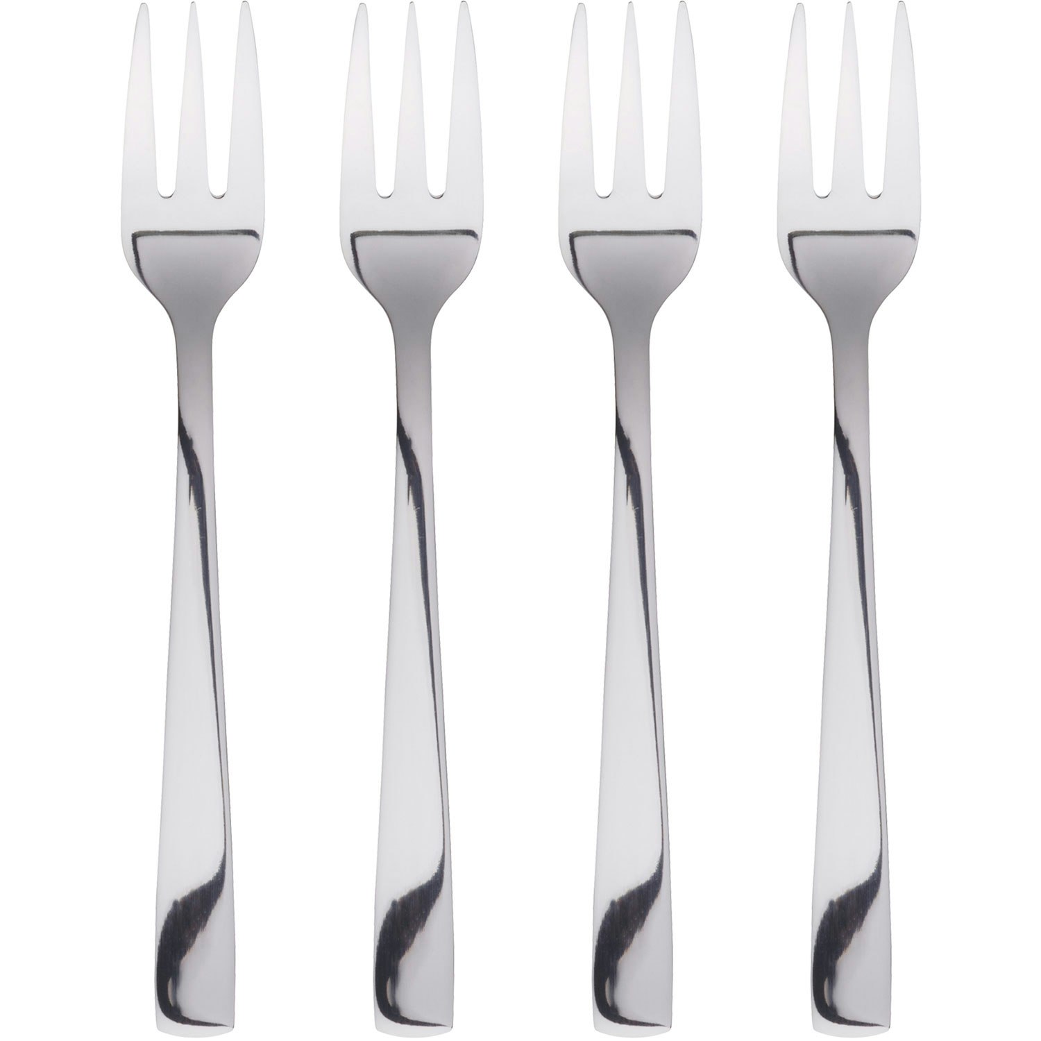 aida raw tårtgaffel 4-pack - rostfritt stål
