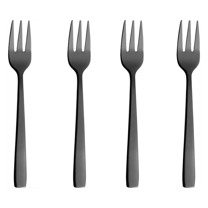 Raw Tårtgaffel 4-Pack, Svart
