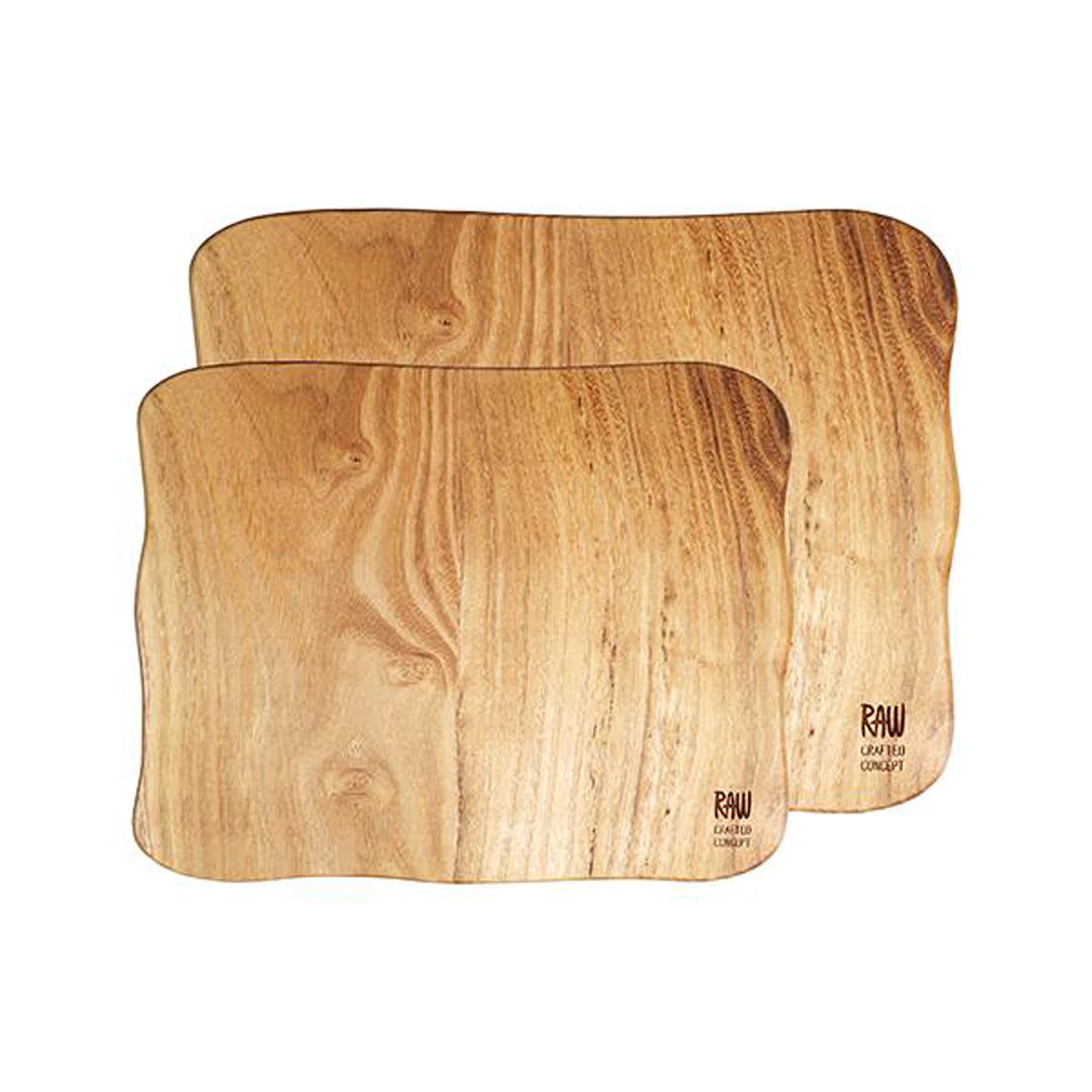 Aida Raw Sk&auml;rbr&auml;dor 2-pack - Sk&auml;rbr&auml;dor Teak Tr&auml;