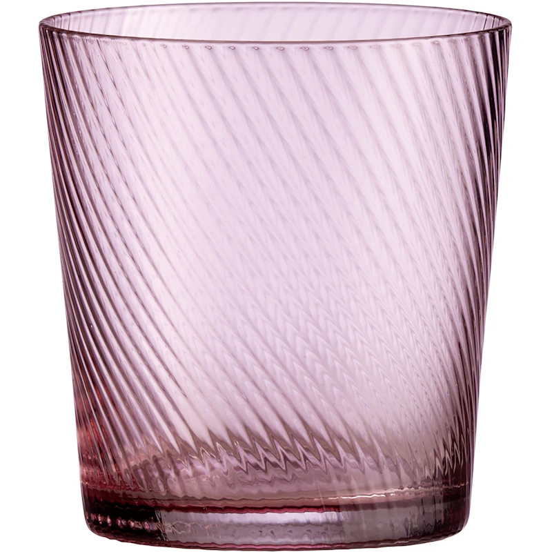 RAW Unique Swirl Glas Låg 30 cl, Rosa