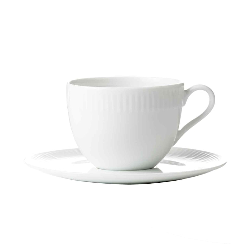 Relief Kaffekopp Med Fat 20 cl 4-Pack, Vit