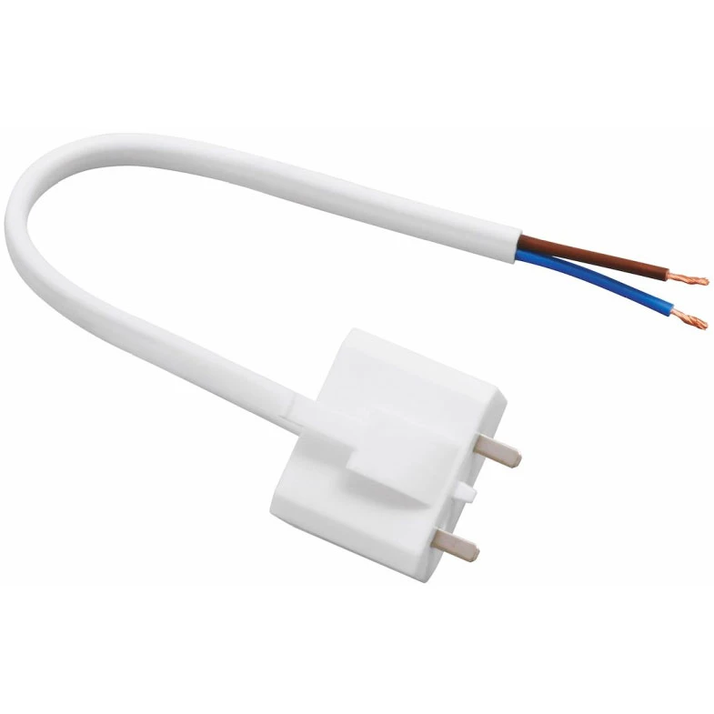 Airam Dcl Stickpropp Med Sladd 18 Cm Ojordad - Lampsladdar & Lampupphängning Vit