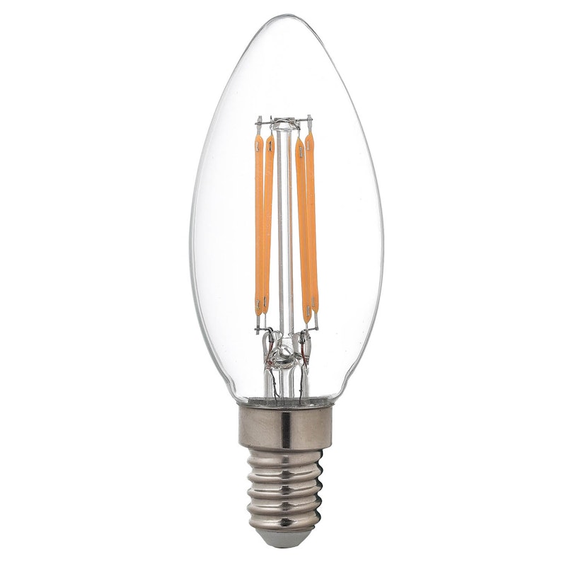 Filament LED E14, 2700K 470lm 4,5W Dimbar