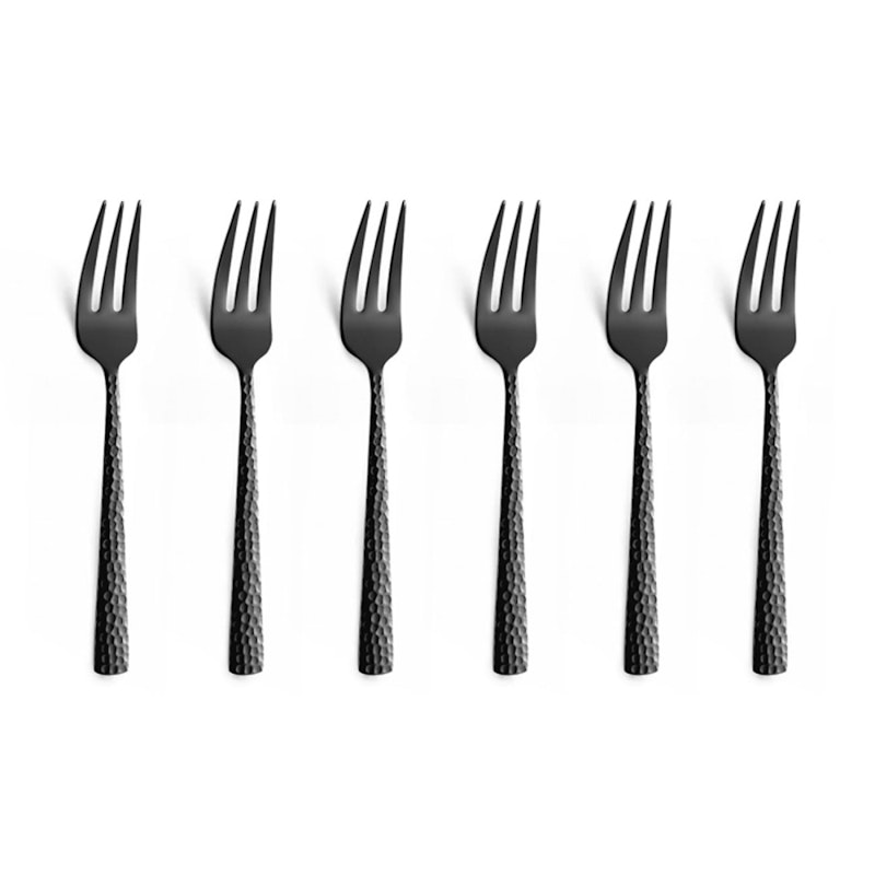 Felicity Dessertgaffel 6-pack, Svart