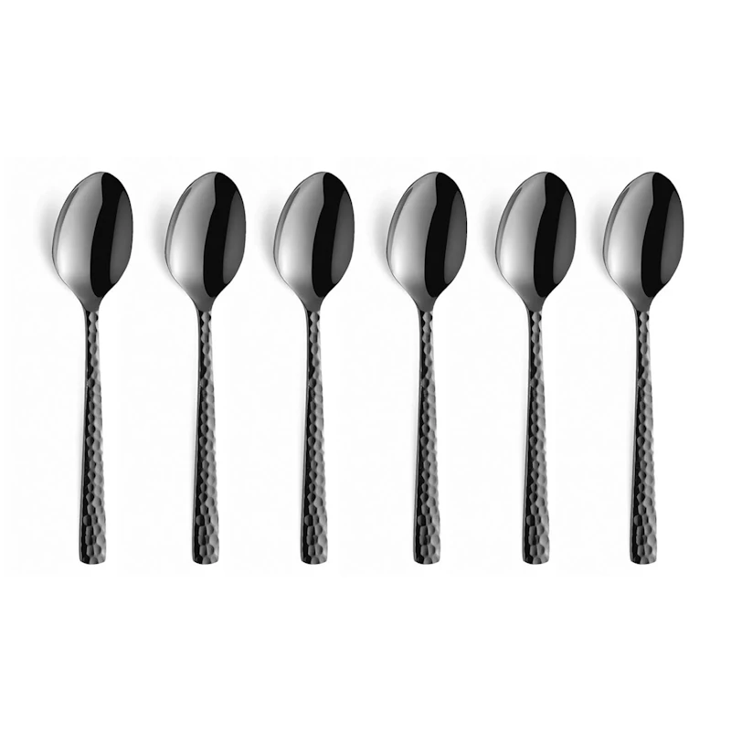 Felicity Teskedar 6-pack, Svart