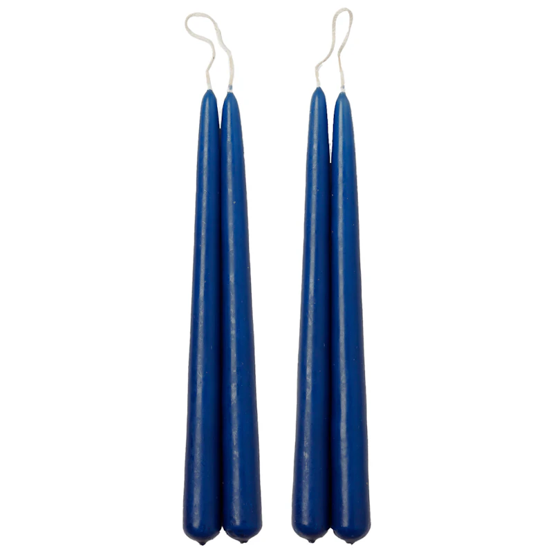 Blossom Ljus 4-pack, Cobalt Blue