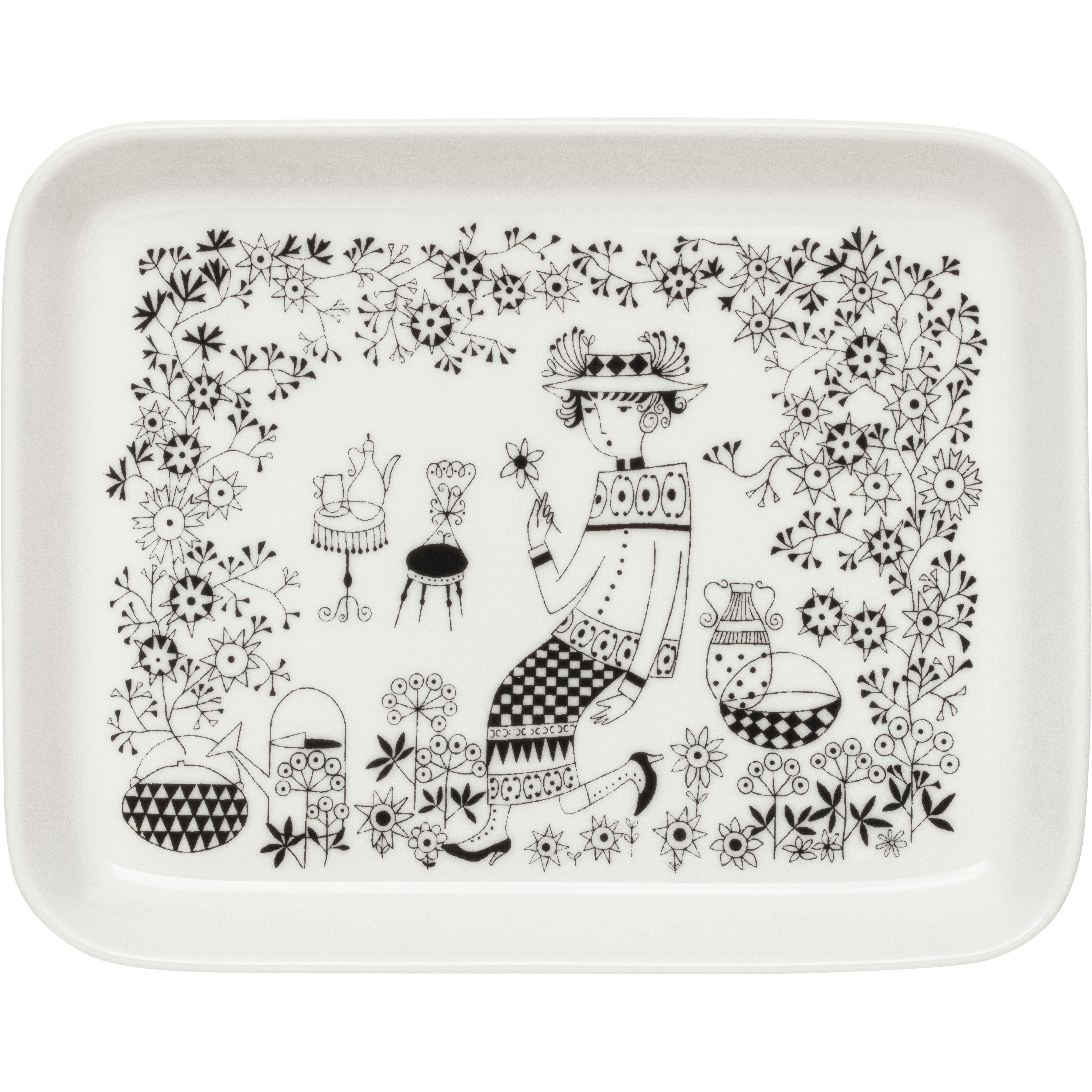 Arabia Emilia Tallrik 15x19 Cm - Assietter roporslin Vit