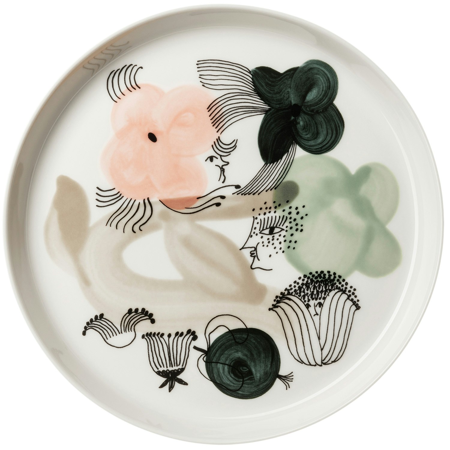 Arabia Kukkamaa Tallrik &Oslash;19 Cm - Assietter Vitroporslin Gr&ouml;n