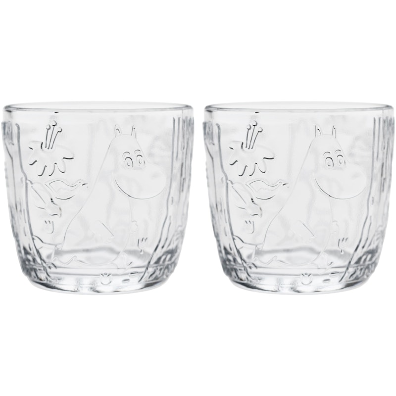 Mumin Dricksglas 2-pack 28 cl, Klar