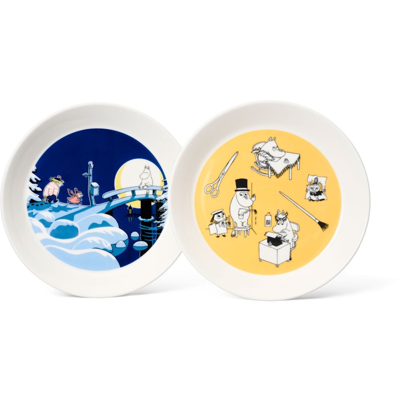 Mumin Tallrikar 19 cm 2-pack, Kontor & Vinternatt