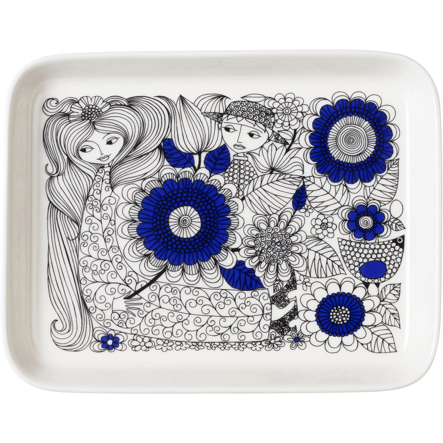 arabia pastoraali tallrik 15x19 cm - porslin multi