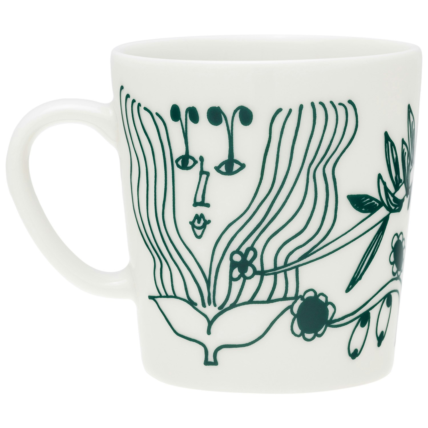 Arabia Puutarhurit Mugg 30 Cl - Kaffekoppar Vitroporslin M&ouml;rkgr&ouml;n