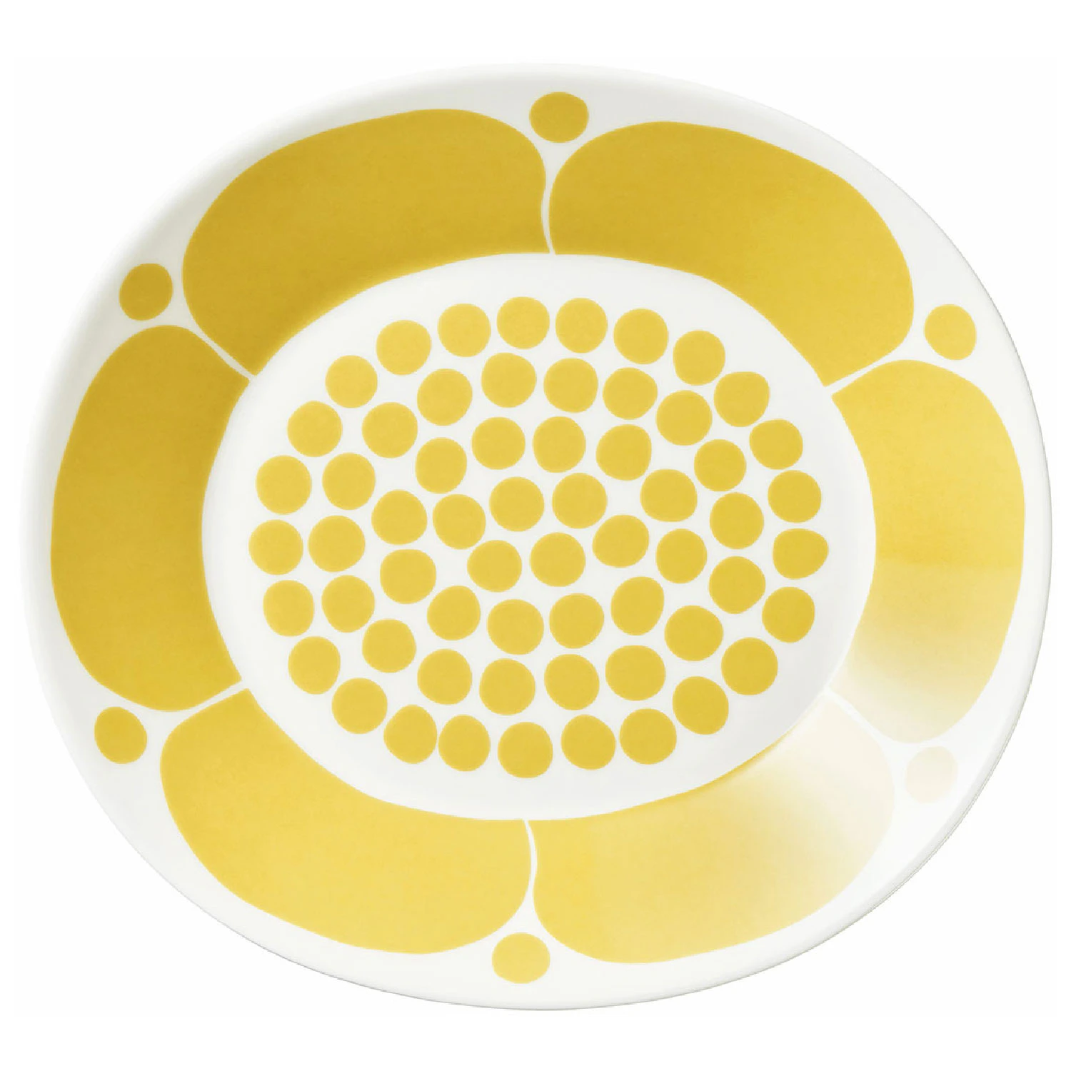 arabia sunnuntai oval tallrik 25 cm - porslin gul