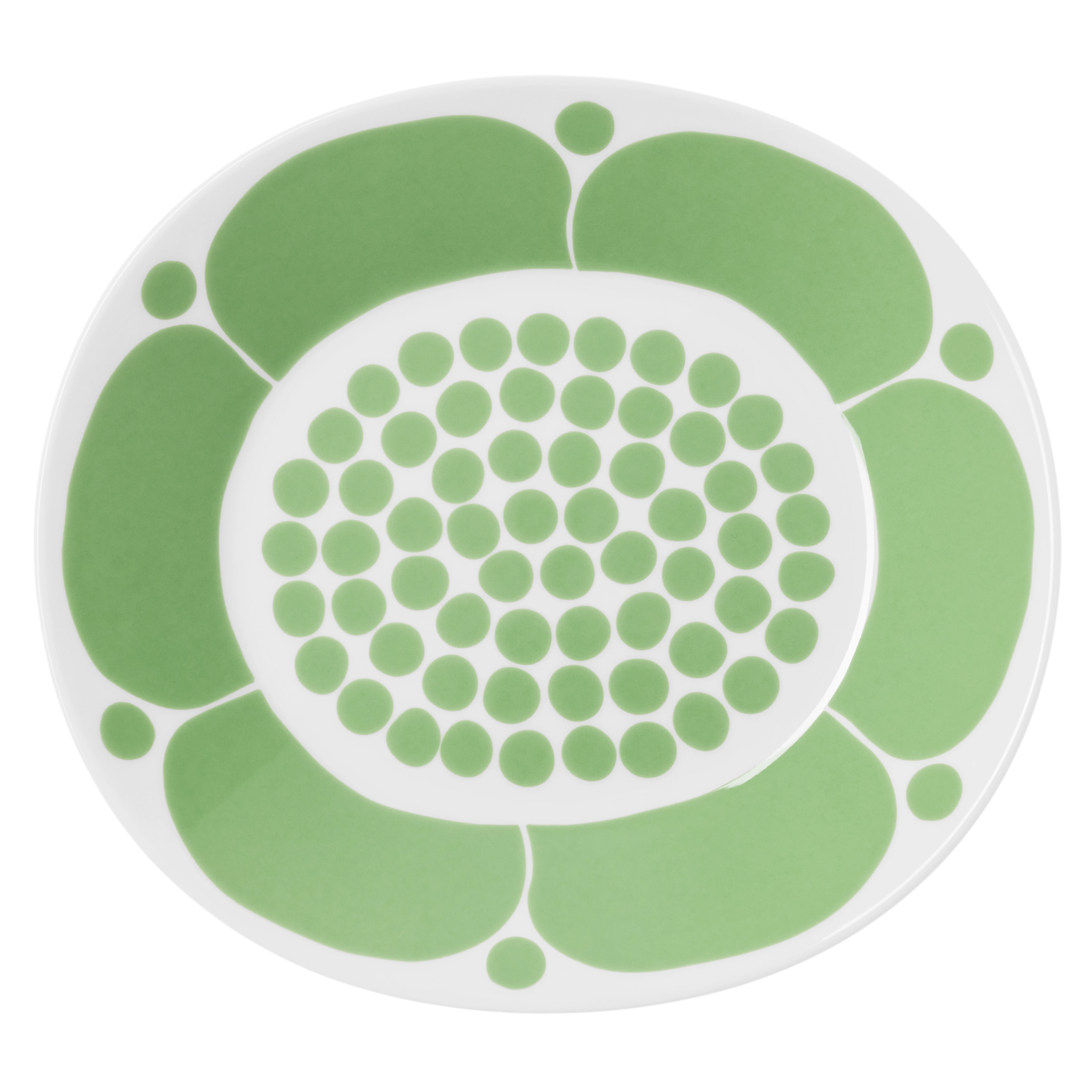 arabia sunnuntai oval tallrik 25 cm - porslin grön