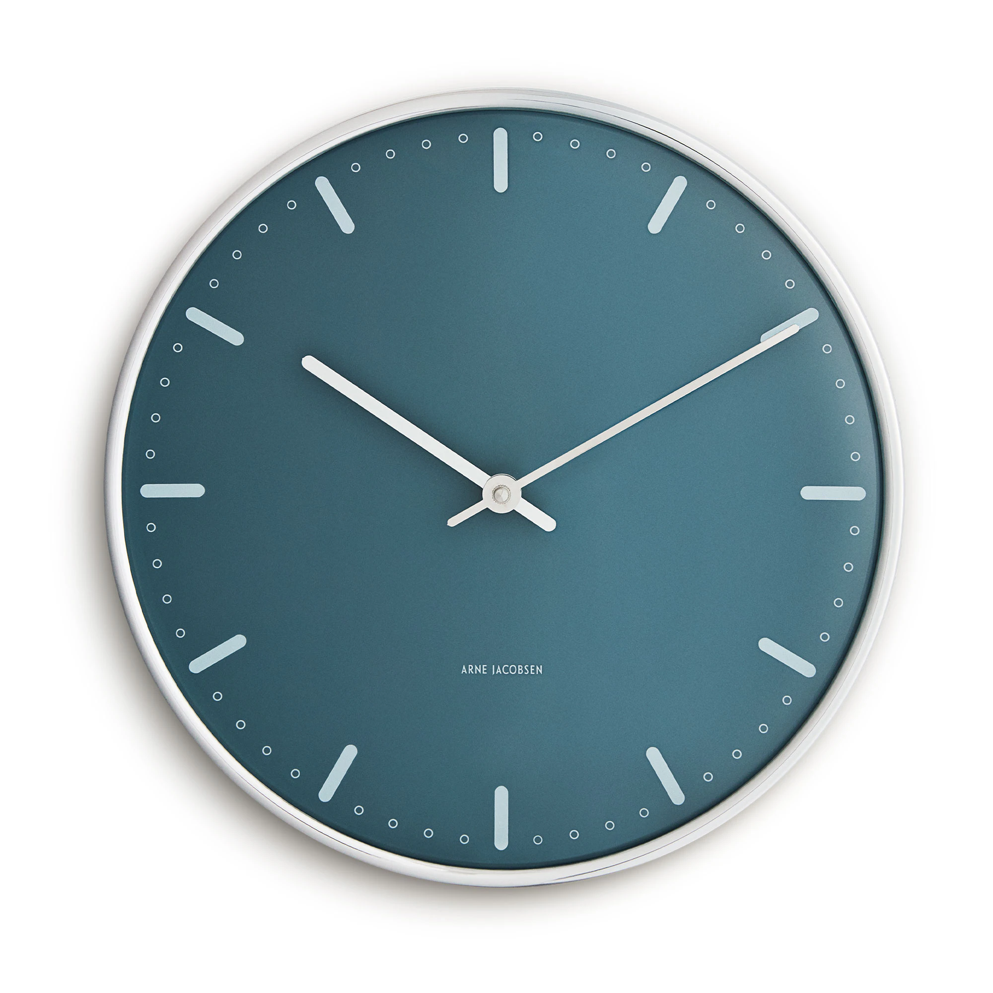 Arne Jacobsen City Hall Väggklocka Ø 29 Cm - Väggklockor Aluminium Blå