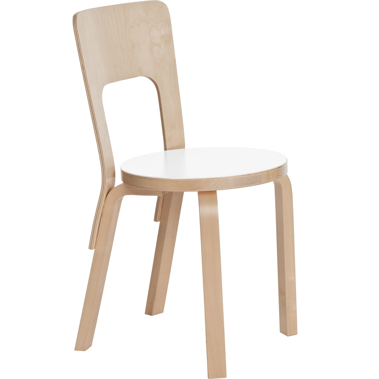 Artek 66 Stol / Vit Laminat - Stolar Björk