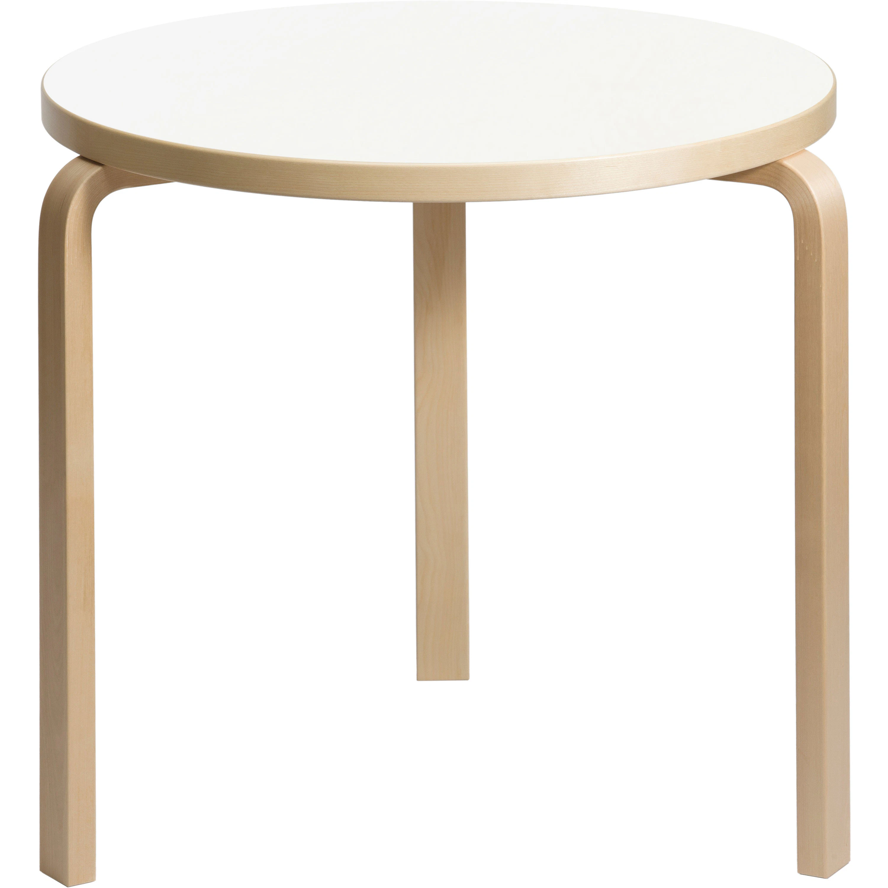 artek 90b bord 75 cm laminat - björk vit